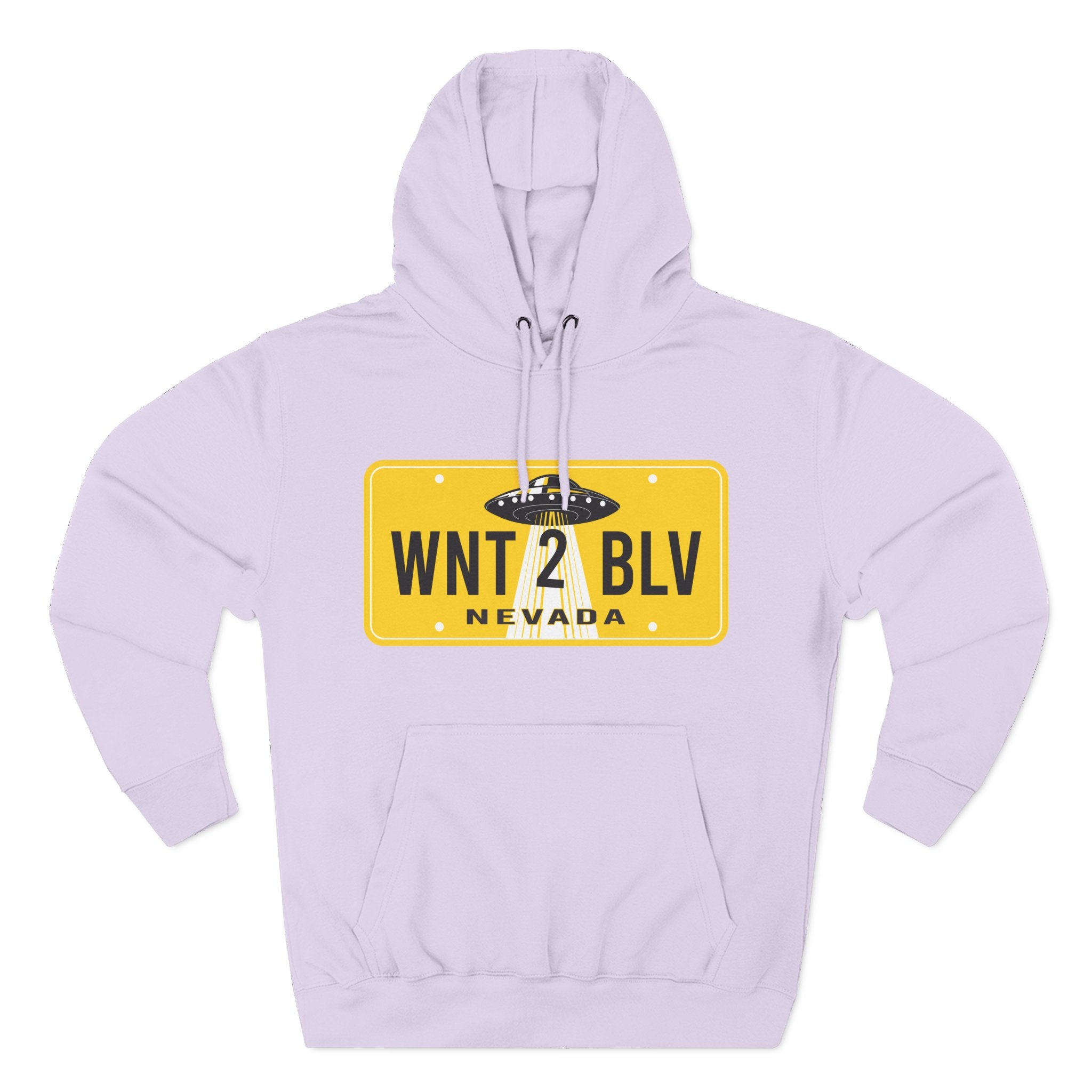 'WNT 2 BLV' UFO License Plate Hoodie