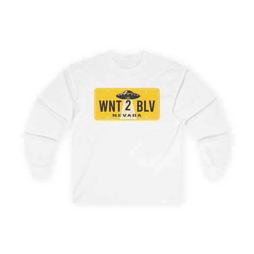 'WNT 2 BLV' License Plate UFO Graphic Shirt