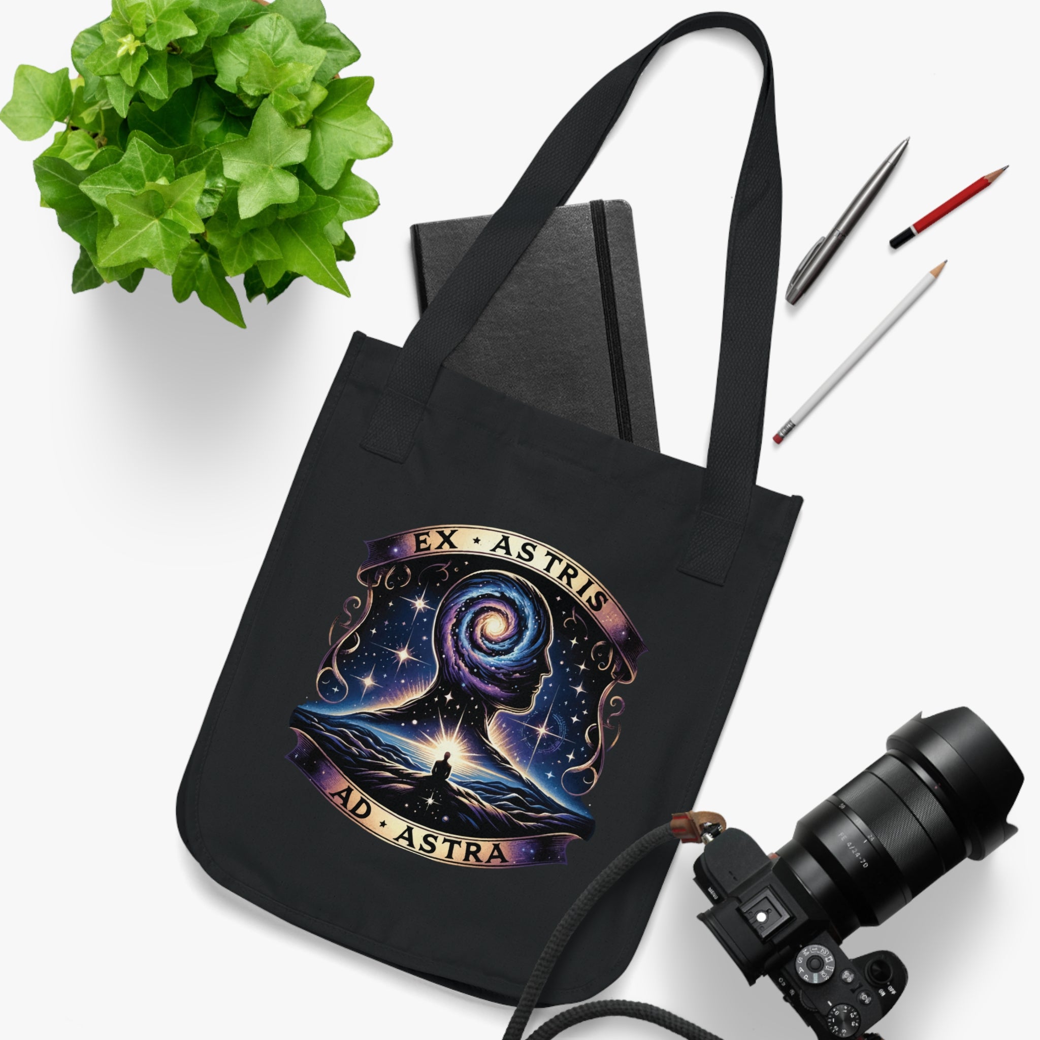 "Ex Astris Ad Astra" Starry Cosmos Quote Tote