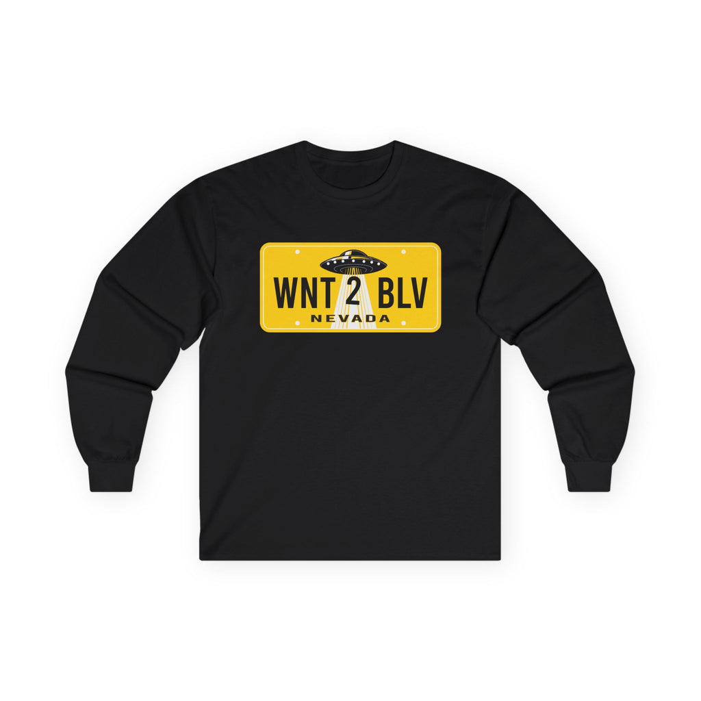'WNT 2 BLV' License Plate UFO Graphic Shirt